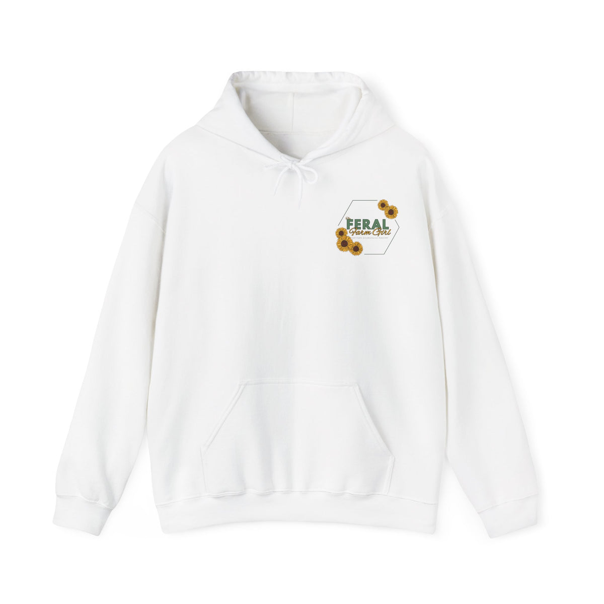 Geometric Feral Flowers Hooded Sweatshirt