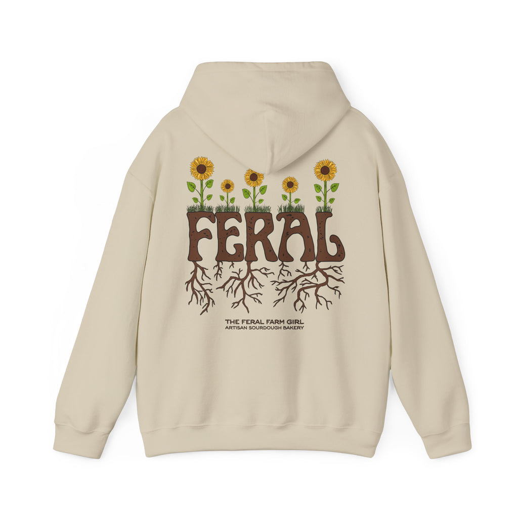 Geometric Feral Flowers Hooded Sweatshirt