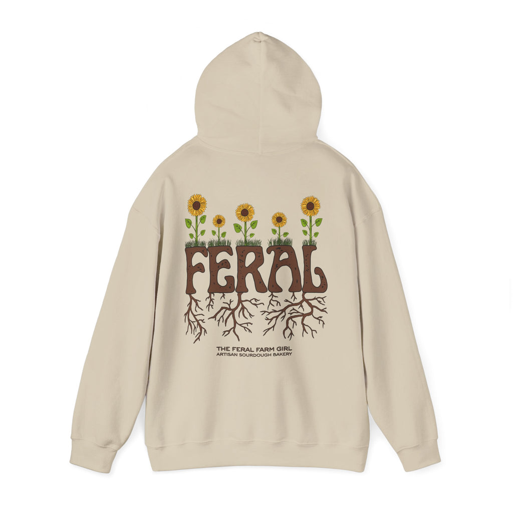 Geometric Feral Flowers Hooded Sweatshirt