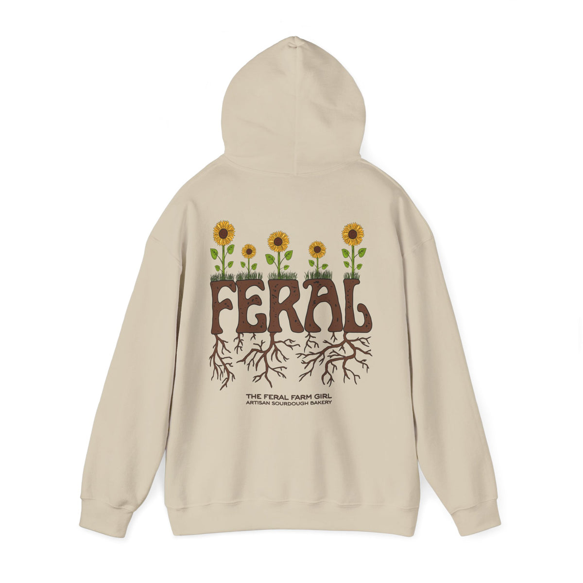 Geometric Feral Flowers Hooded Sweatshirt