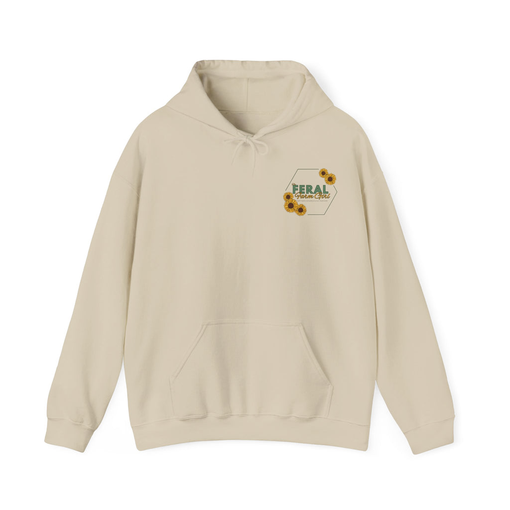 Geometric Feral Flowers Hooded Sweatshirt