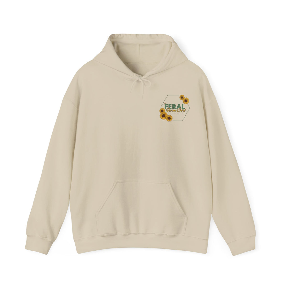 Geometric Feral Flowers Hooded Sweatshirt