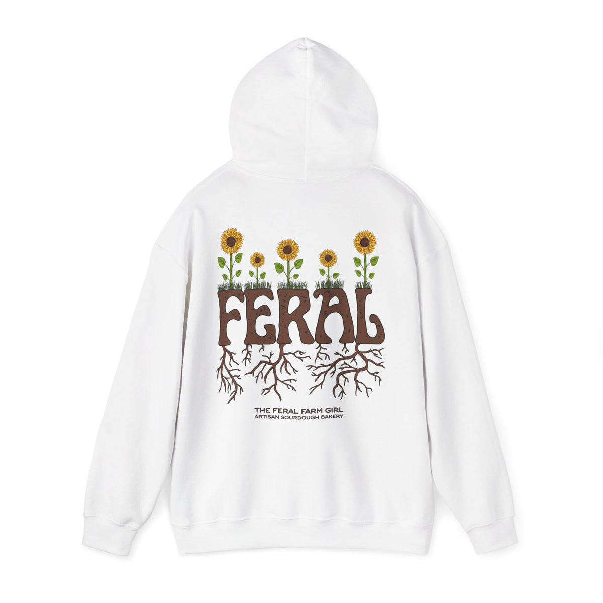 Geometric Feral Flowers Hooded Sweatshirt