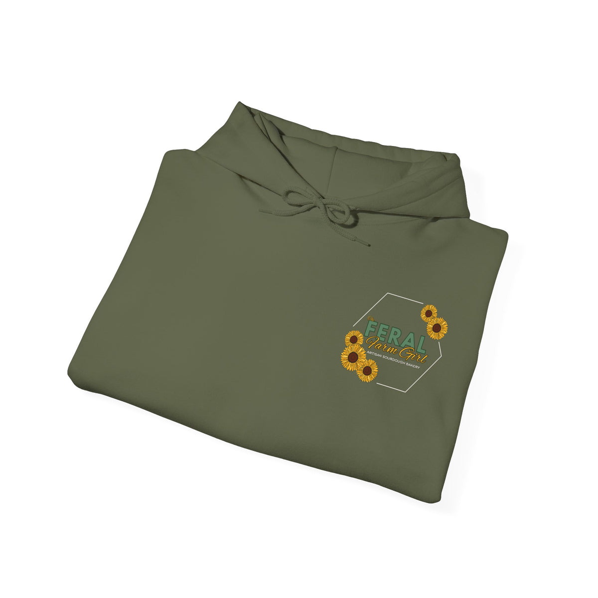 Geometric Feral Flowers Hooded Sweatshirt